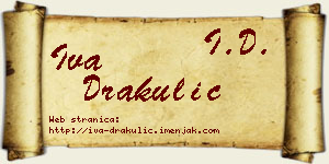Iva Drakulić vizit kartica